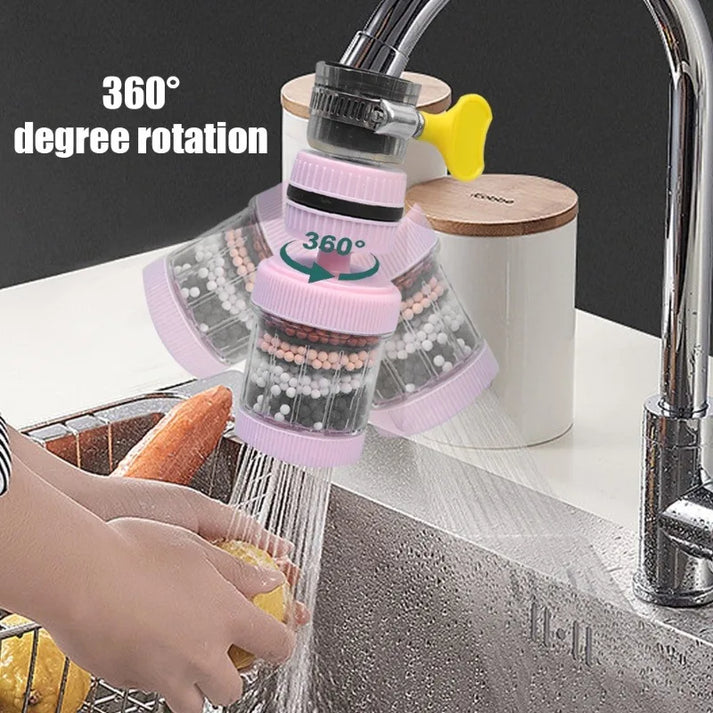 2 Filtre à eau robinet 4 niveaux à rotation 360°