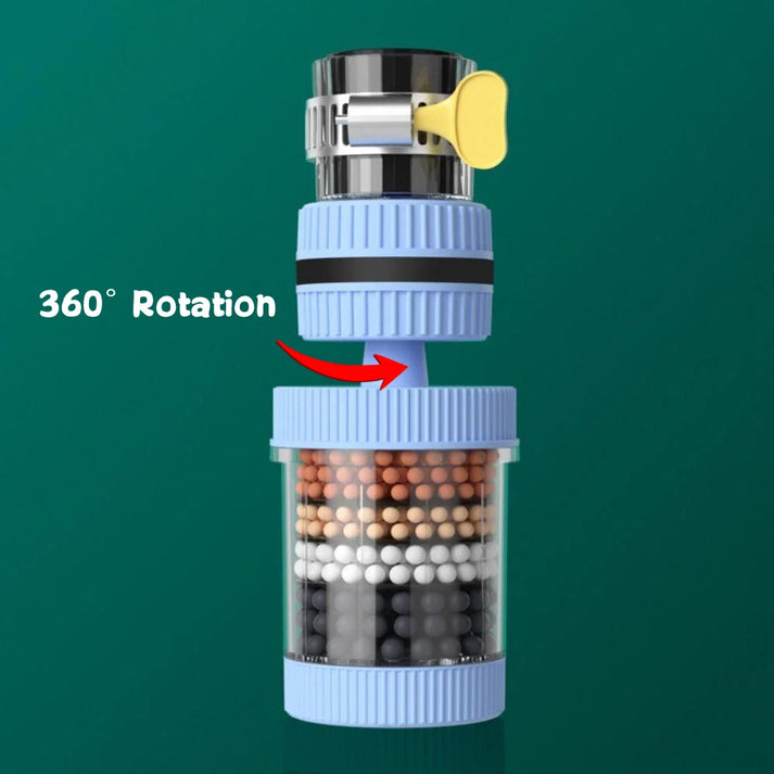 2 Filtre à eau robinet 4 niveaux à rotation 360°