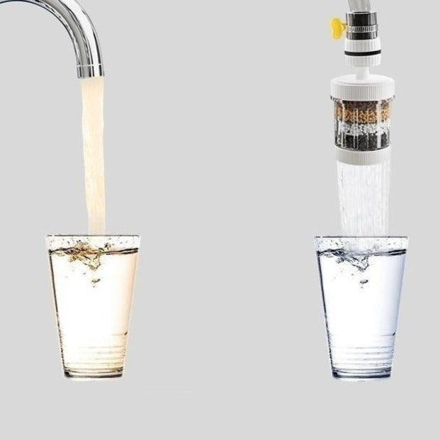 2 Filtre à eau robinet 4 niveaux à rotation 360°