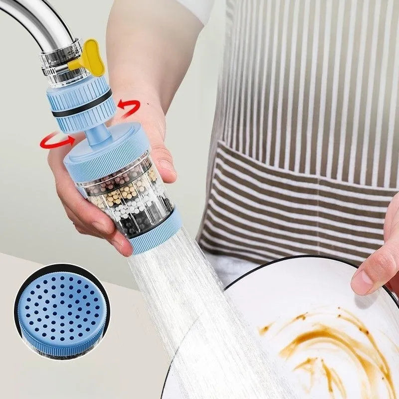2 Filtre à eau robinet 4 niveaux à rotation 360°